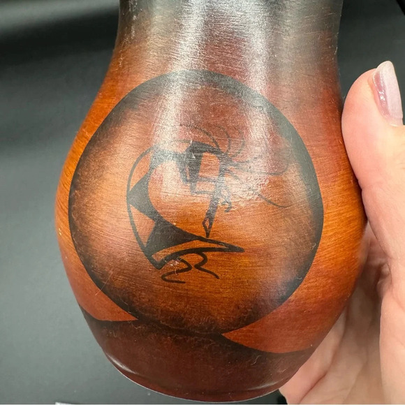 Authentic Mexican Pottery Vase Signed R Galvan Native American Tribal Art - Picture 7 of 15